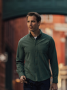 Mizzen + Main LS Long Sleeve City Flannel Spruce Heather Green Button Up Athens GA Georgia Kempt Menswear Store Near Me