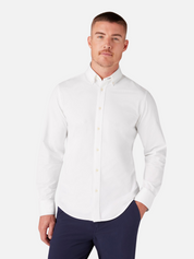 Mizzen + Main Ellis Oxford Men’s Shirt White Button Down Athens Kempt Menswear Store 