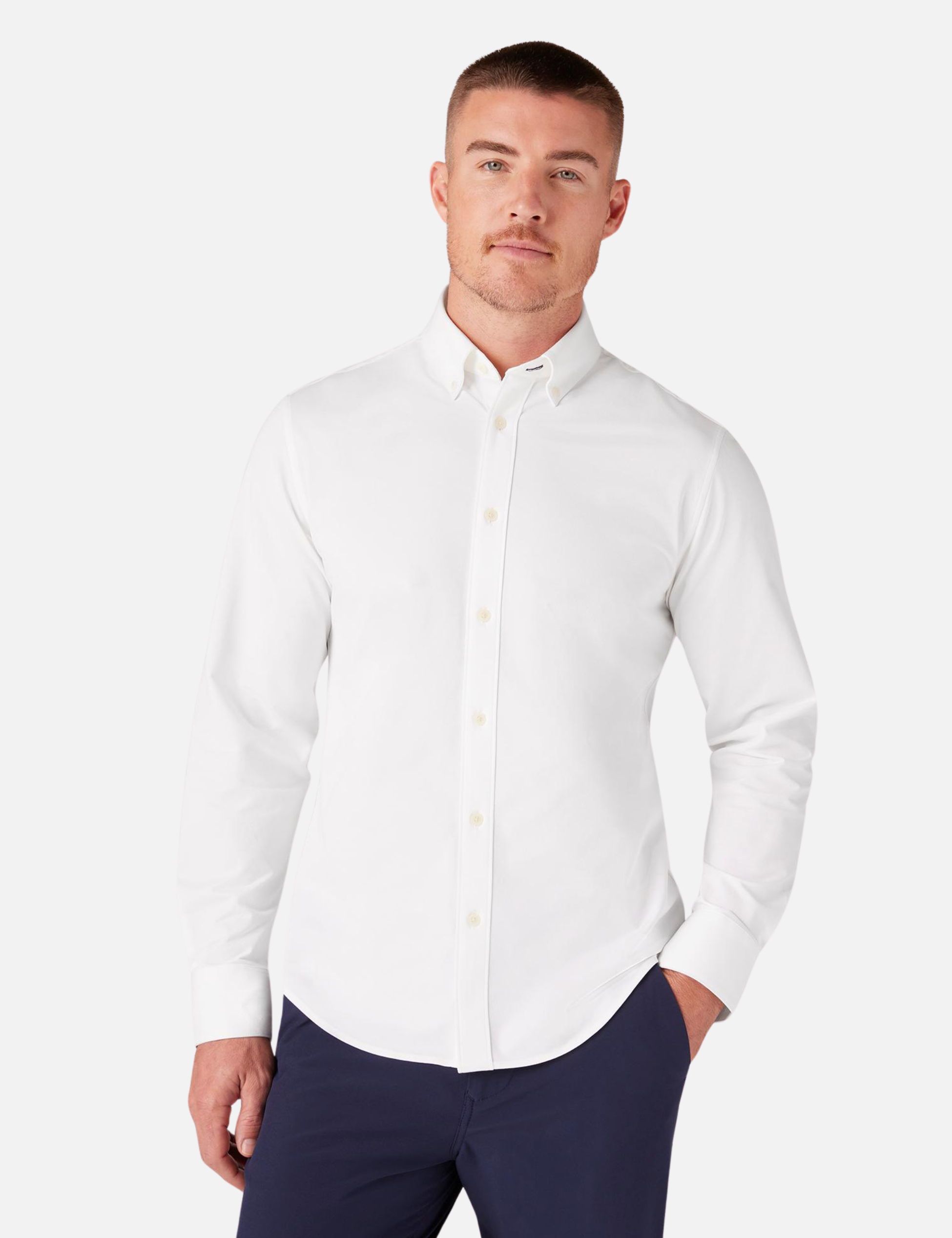 Mizzen + Main Ellis Oxford Men’s Shirt White Button Down Athens Kempt Menswear Store 