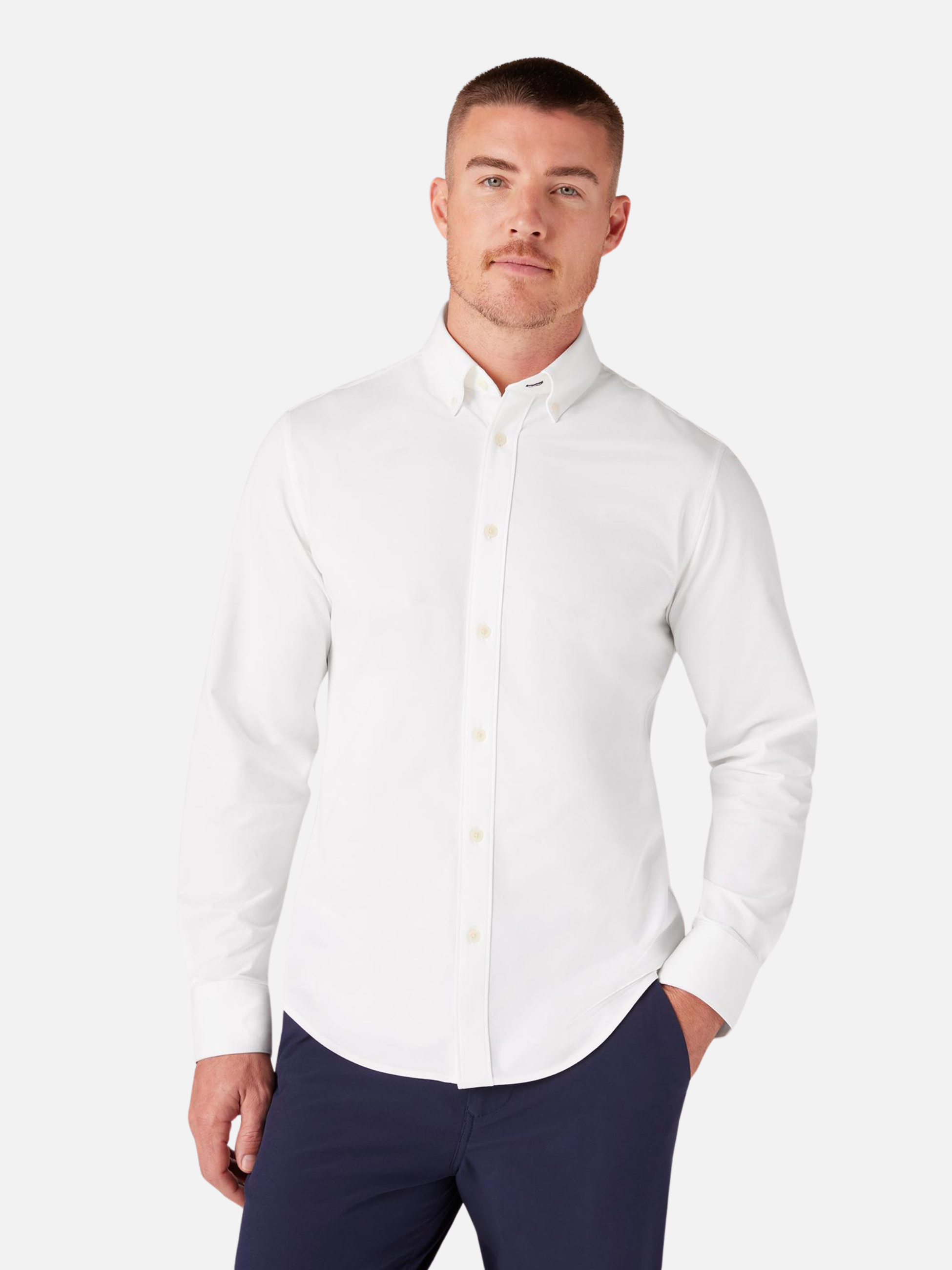 Mizzen + Main Ellis Oxford Men’s Shirt White Button Down Athens Kempt Menswear Store 