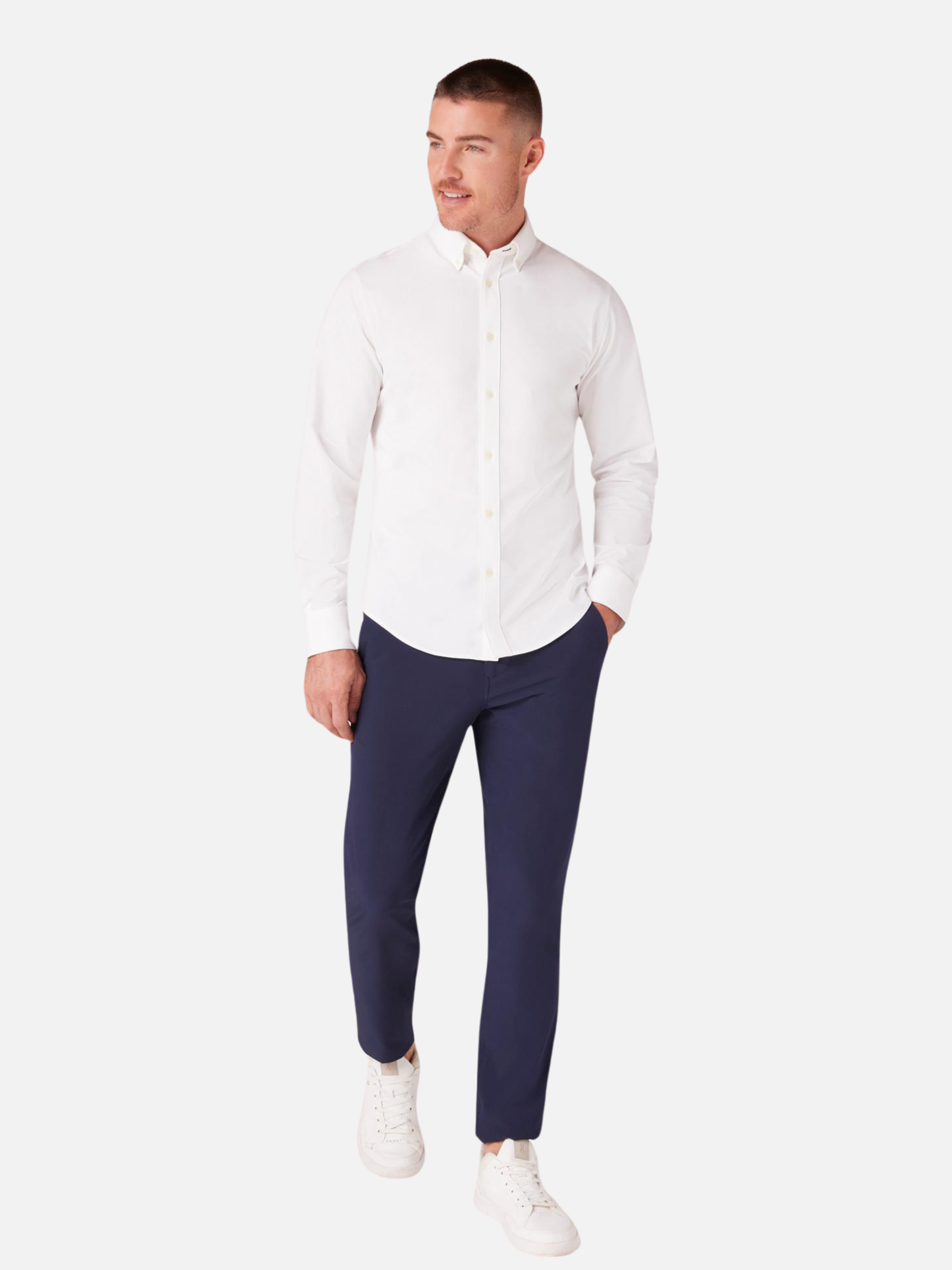 Mizzen + Main Ellis Oxford Men’s Shirt White Button Down Athens Kempt Menswear Store 