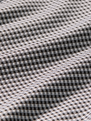 Mizzen + Main Halyard LS Long Sleeve Dress Shirt Collared Button Up Men’s Top for Men Work Formal Attire Dress Shirt Black White Peter Gingham Pattern Athens GA Georgia Kempt Menswear Store Near Me Wrinkle Free Lightweight Fabric