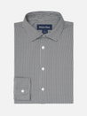 Mizzen + Main Halyard LS Long Sleeve Dress Shirt Collared Button Up Men’s Top for Men Work Formal Attire Dress Shirt Black White Peter Gingham Pattern Athens GA Georgia Kempt Menswear Store Near Me Wrinkle Free Lightweight Fabric