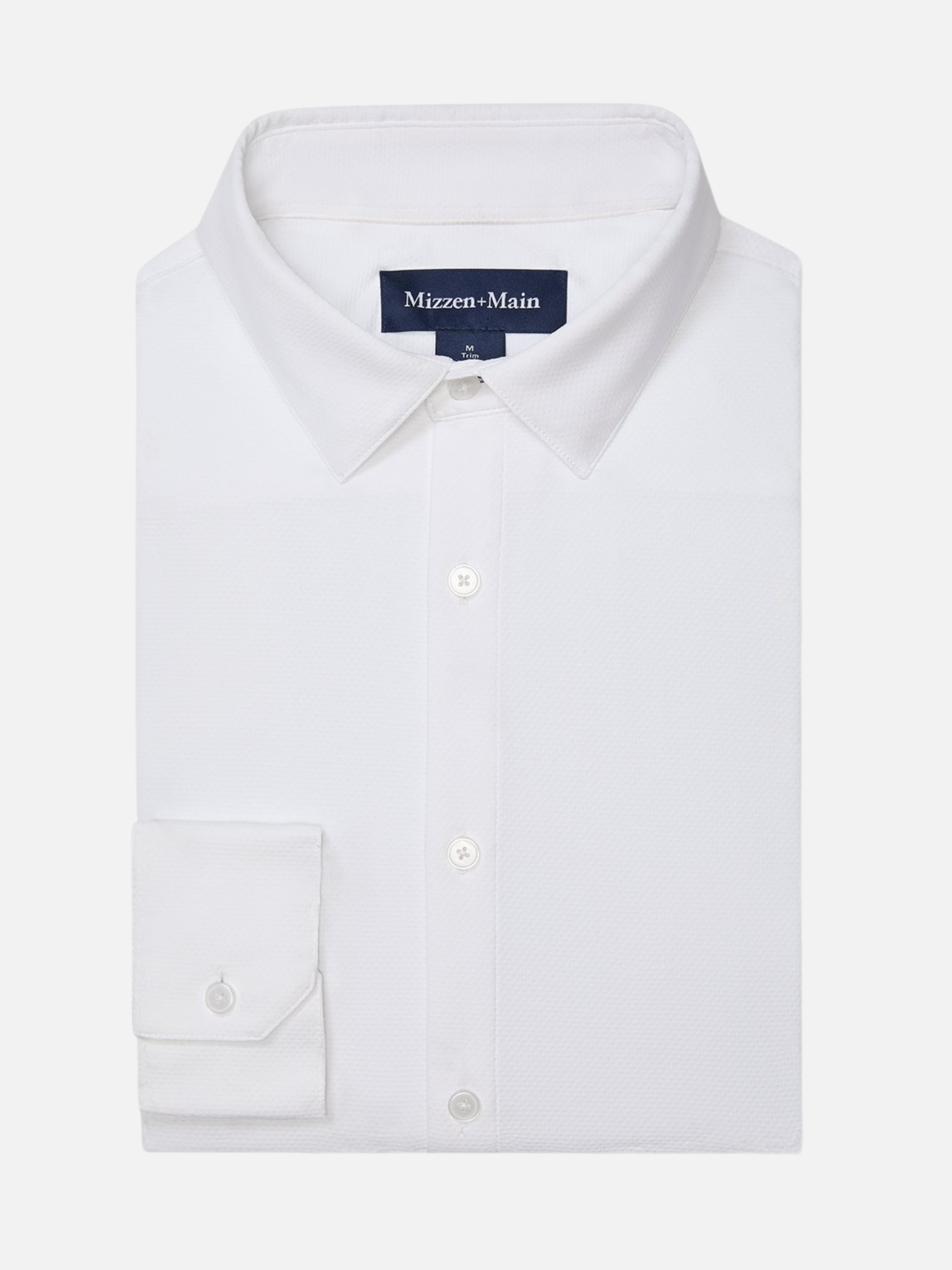 Mizzen + Main Halyard LS Dress Shirt White Long Sleeve Spring Summer Athens GA Georgia Kempt Menswear Store Near Me 