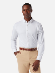 Mizzen + Main Halyard LS Dress Shirt White Long Sleeve Spring Summer Athens GA Georgia Kempt Menswear Store Near Me 