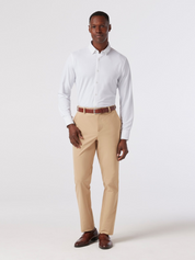 Mizzen + Main Halyard LS Dress Shirt White Long Sleeve Spring Summer Athens GA Georgia Kempt Menswear Store Near Me 