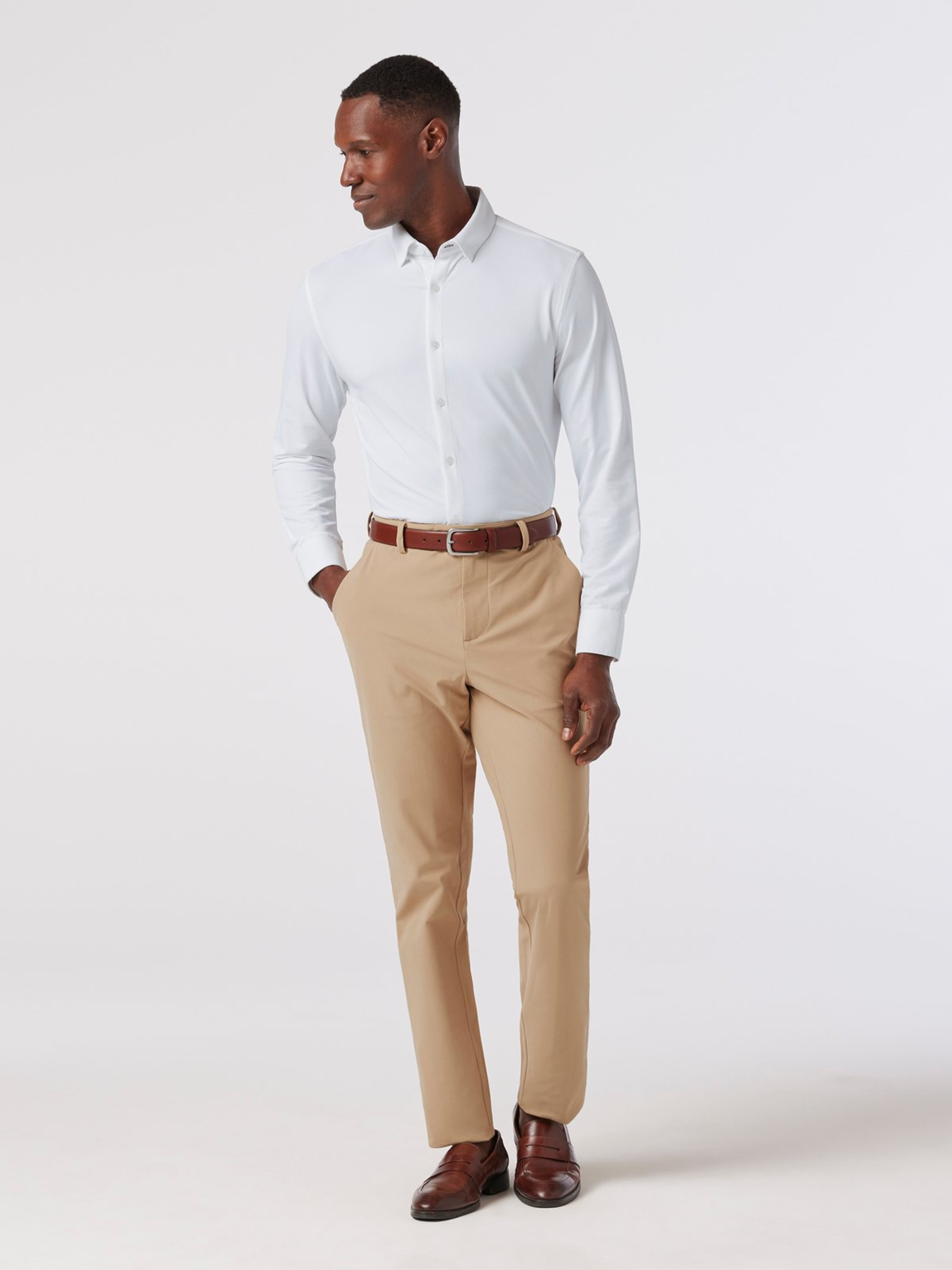 Mizzen + Main Halyard LS Dress Shirt White Long Sleeve Spring Summer Athens GA Georgia Kempt Menswear Store Near Me 