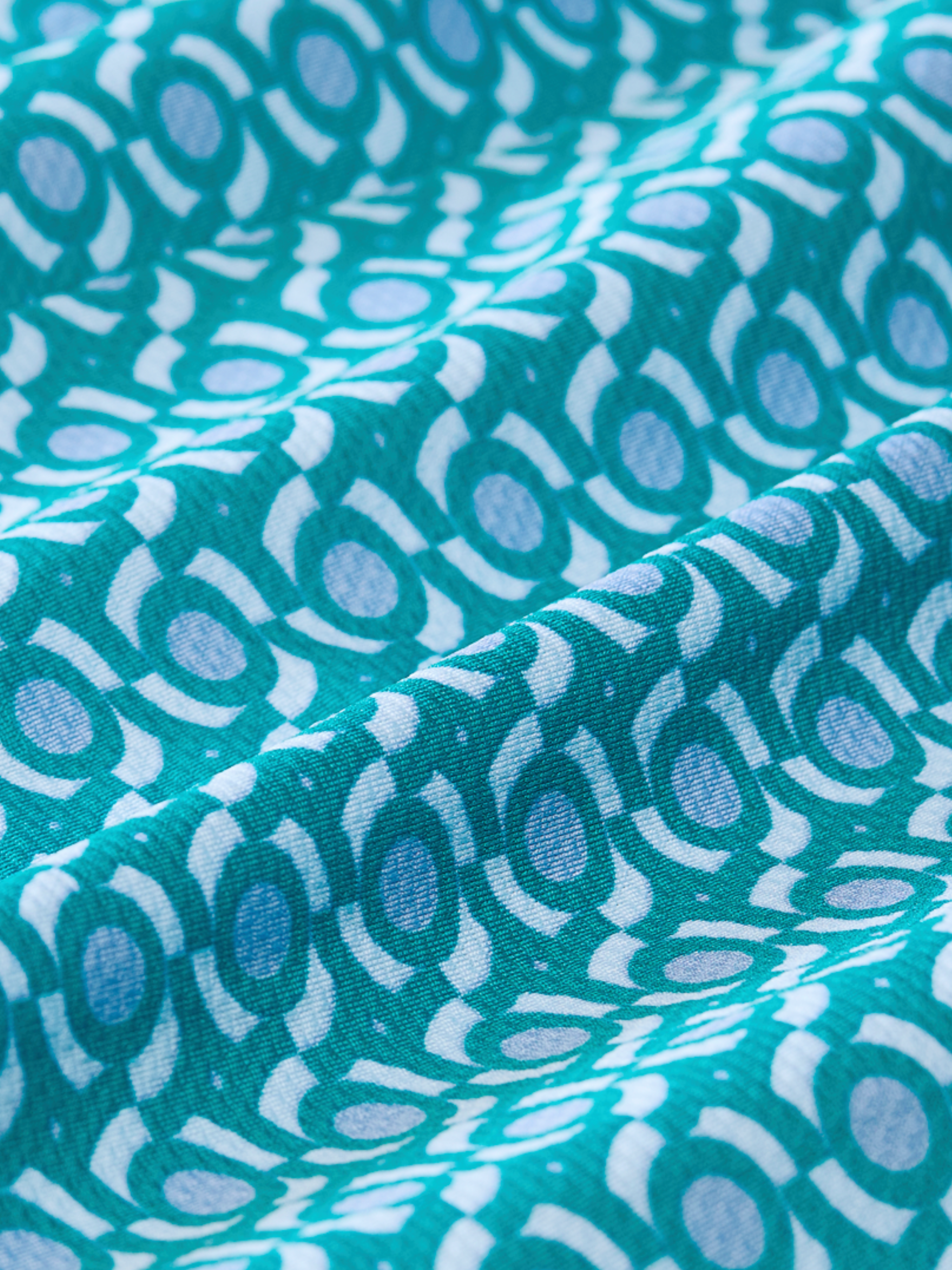 Mizzen + Main Halyard SS Dress Shirt - Teal Kaleidoscope