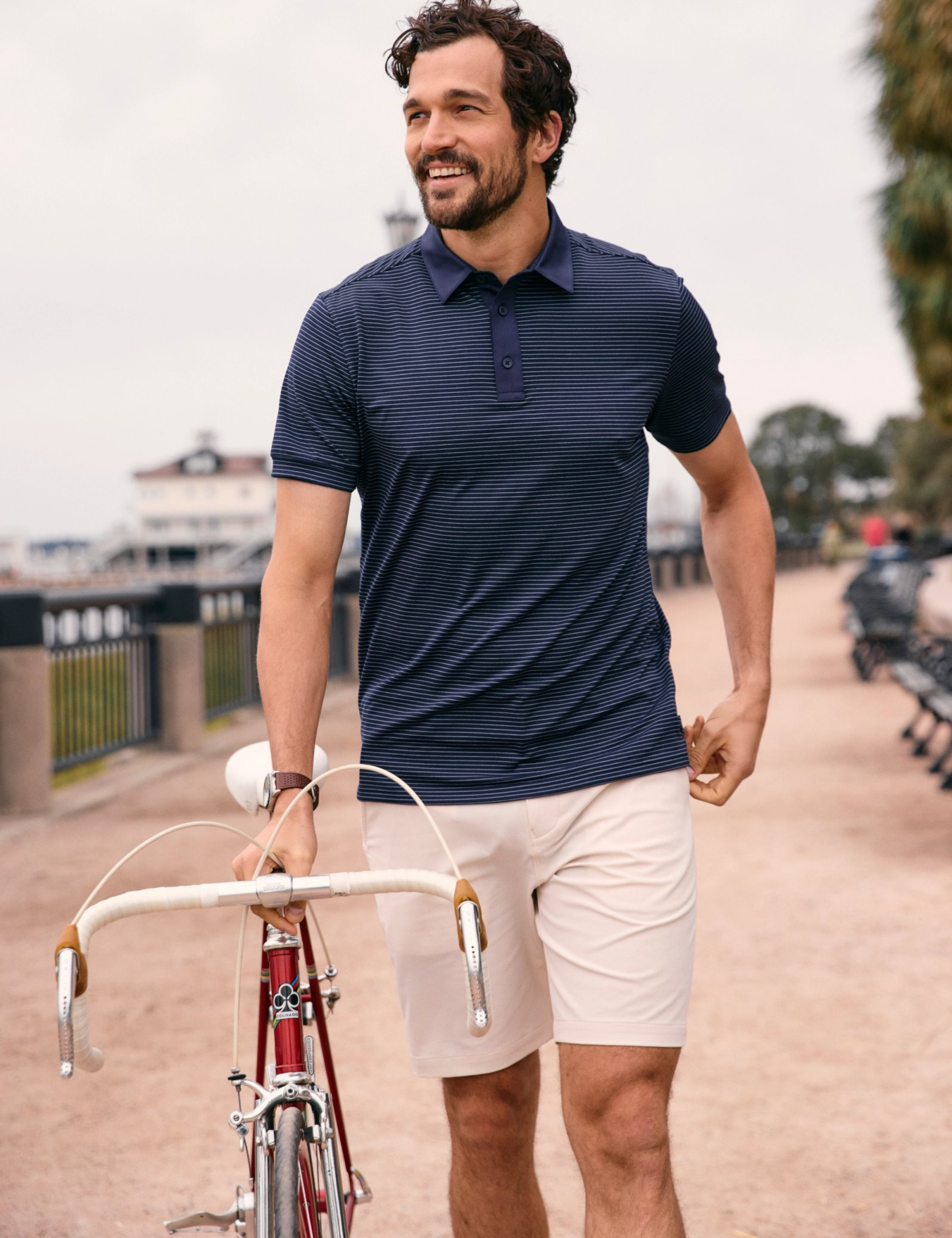 Mizzen + Main Helmsman Short 7” Inseam Inch Birch Taupe Ivory Light Cream Spring Summer Bottoms for Men Men’s Shorts Athens GA Georgia Kempt Menswear Store Near Me 