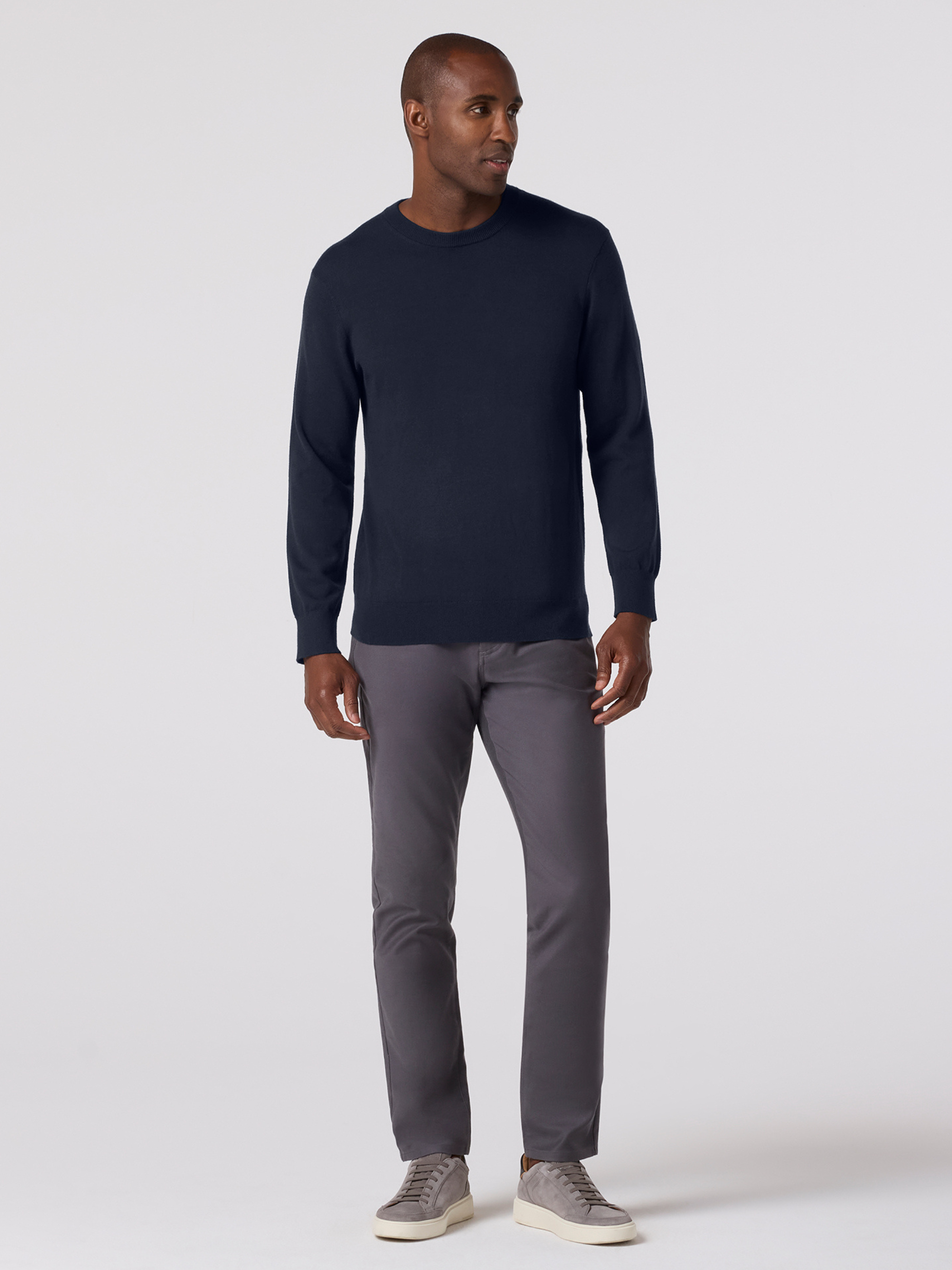 Mizzen + Main Heritage Crewneck Sweater Merino Wool Navy Blue Men’s Fall Winter LS Long Sleeve Tops for Men Athens GA Georgia Kempt Menswear Store Near Me
