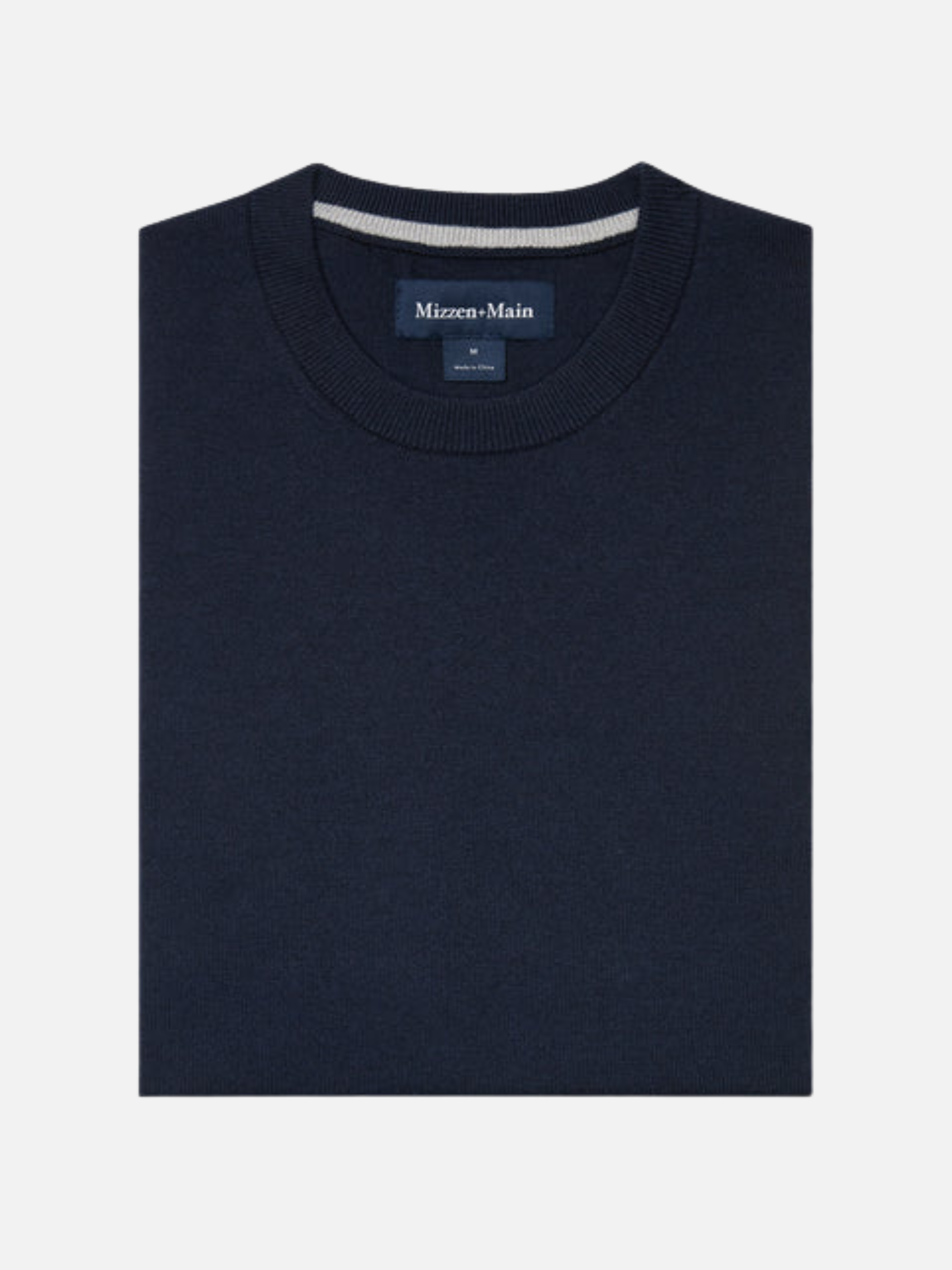 Mizzen + Main Heritage Crewneck Sweater Merino Wool Navy Blue Men’s Fall Winter LS Long Sleeve Tops for Men Athens GA Georgia Kempt Menswear Store Near Me