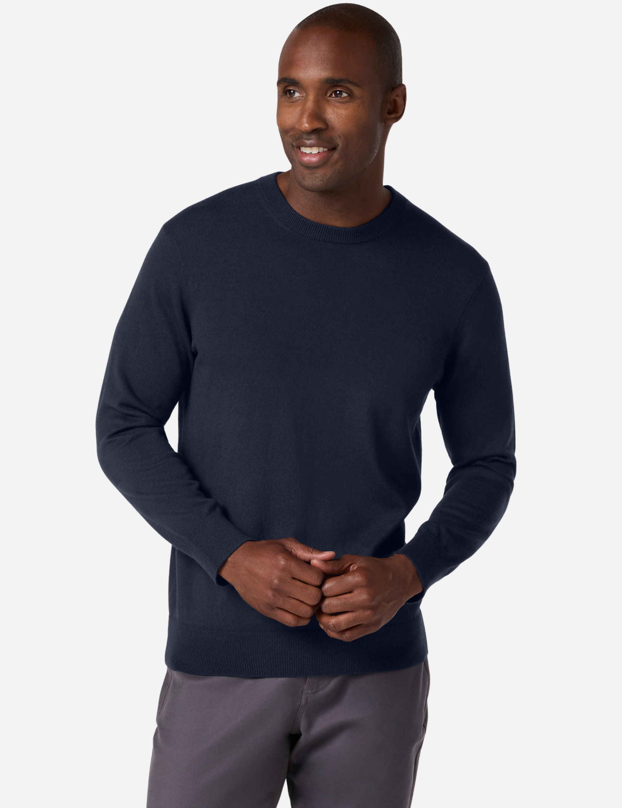 Mizzen + Main Heritage Crewneck Sweater Merino Wool Navy Blue Men’s Fall Winter LS Long Sleeve Tops for Men Athens GA Georgia Kempt Menswear Store Near Me