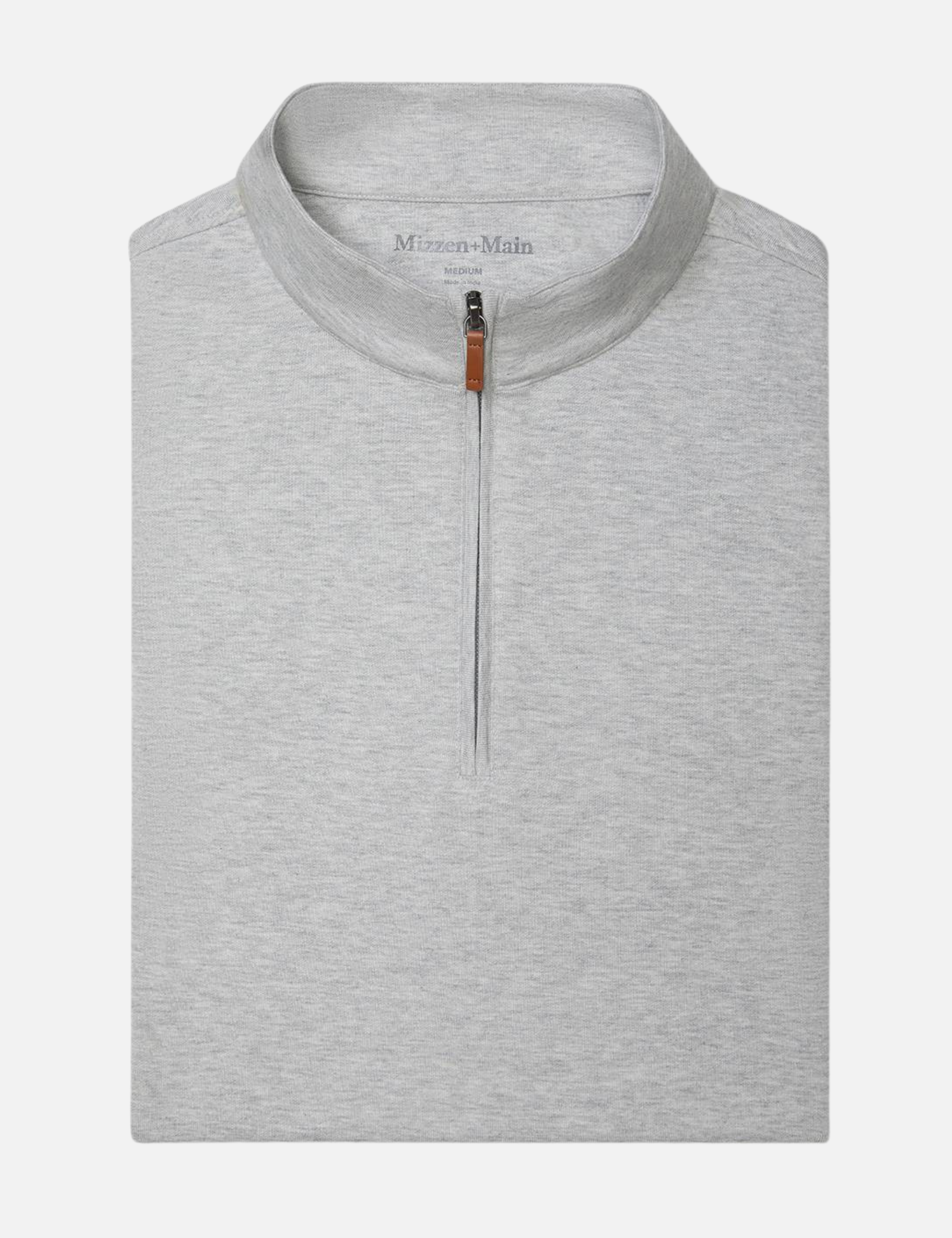 Mizzen + Main KPI Quarter Zip Cool Gray Heather Light Men’s Outerwear Top for Men Athens GA Georgia Kempt Menswear Store Near Me