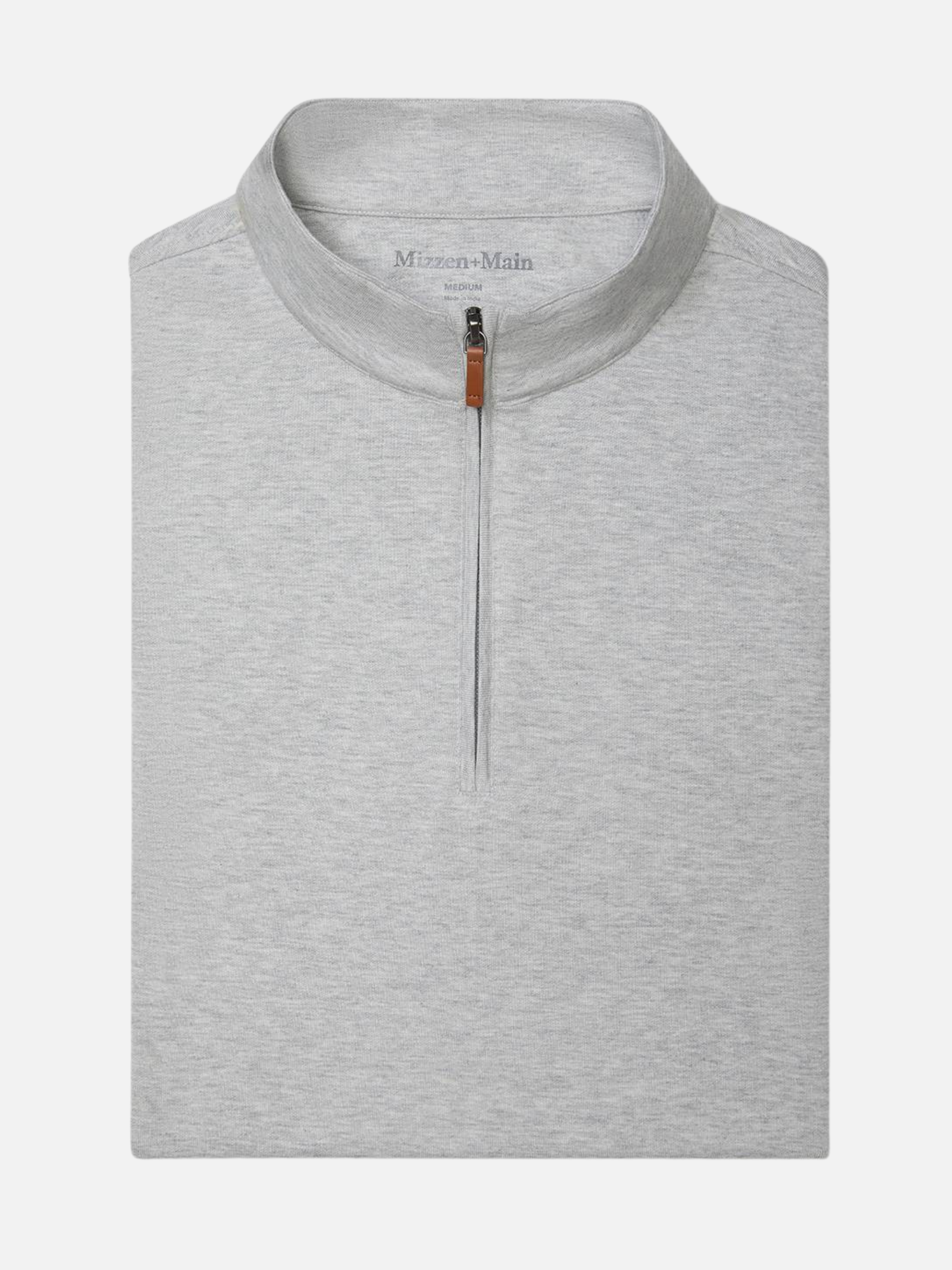 Mizzen + Main KPI Quarter Zip Cool Gray Heather Light Men’s Outerwear Top for Men Athens GA Georgia Kempt Menswear Store Near Me