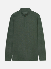 Mizzen + Main KPI Quarter Zip Spruce Herringbone Green Athletic Jacket Men’s Top Outerwear Athens GA Georgia Kempt Menswear Store
