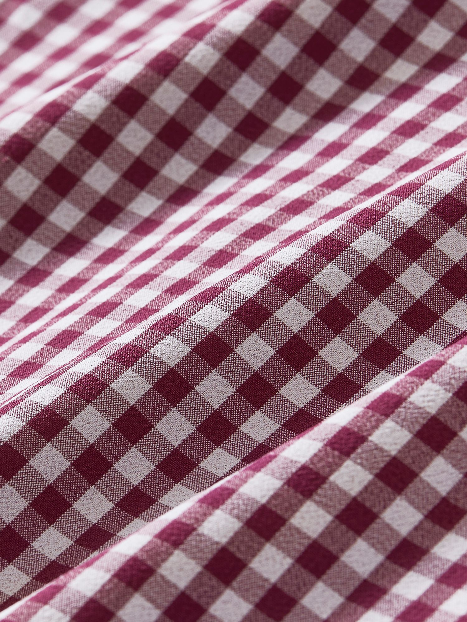 Mizzen + Main Leeward LS Long Sleeve Dress Shirt for Men Button Up Garnet Red Gingham Pattern Athens GA Georgia Kempt Menswear Store Near Me