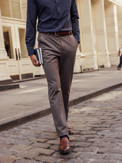 Mizzen + Main Upton Chino Pant Pewter Solid Men’s Dress Pants Formal Bottoms for Men Athens Kempt GA Georgia Menswear Store 
