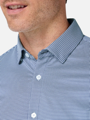Mizzen + Main Halyard LS Dress Shirt - Navy Peter Gingham