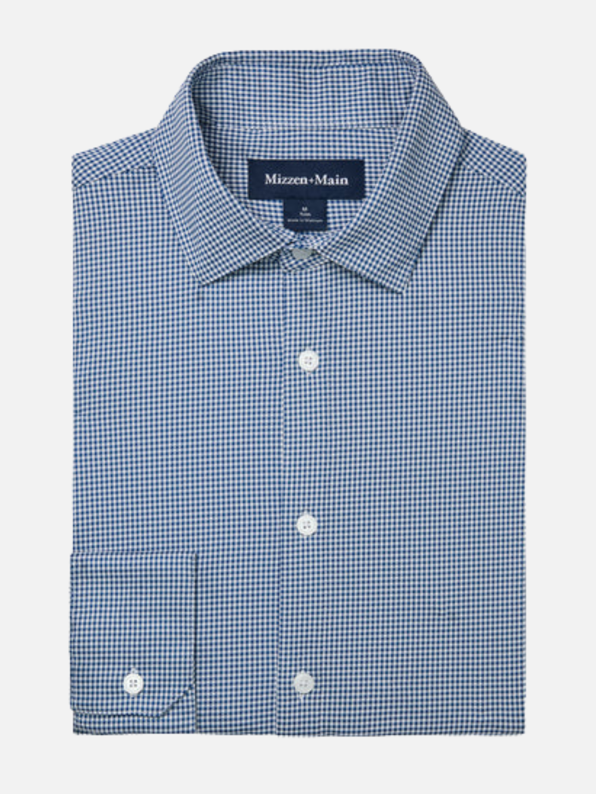 Mizzen + Main Halyard LS Dress Shirt - Navy Peter Gingham
