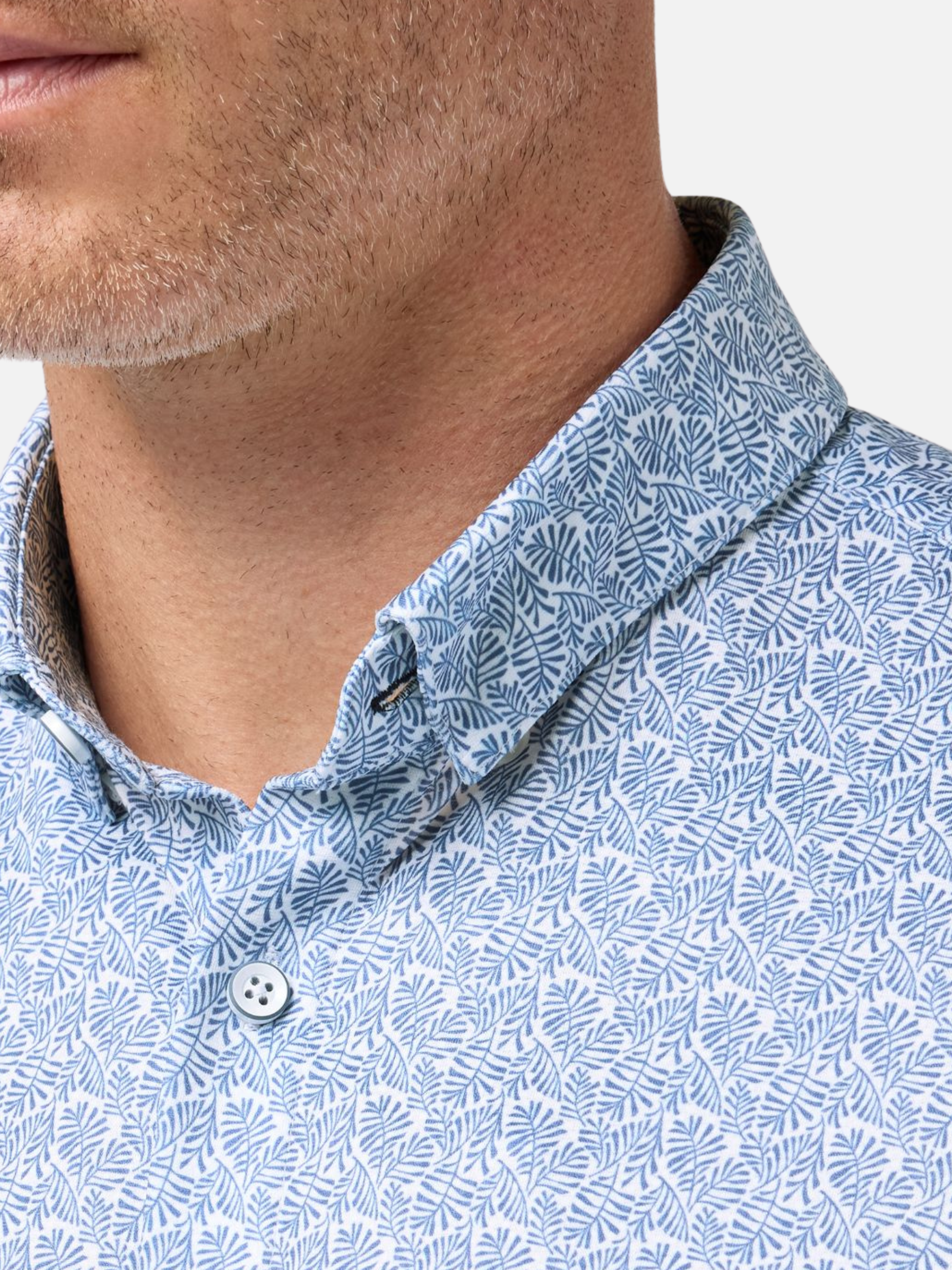 Mizzen + Main Halyard SS Dress Shirt - Costal Fjord Textured Palm