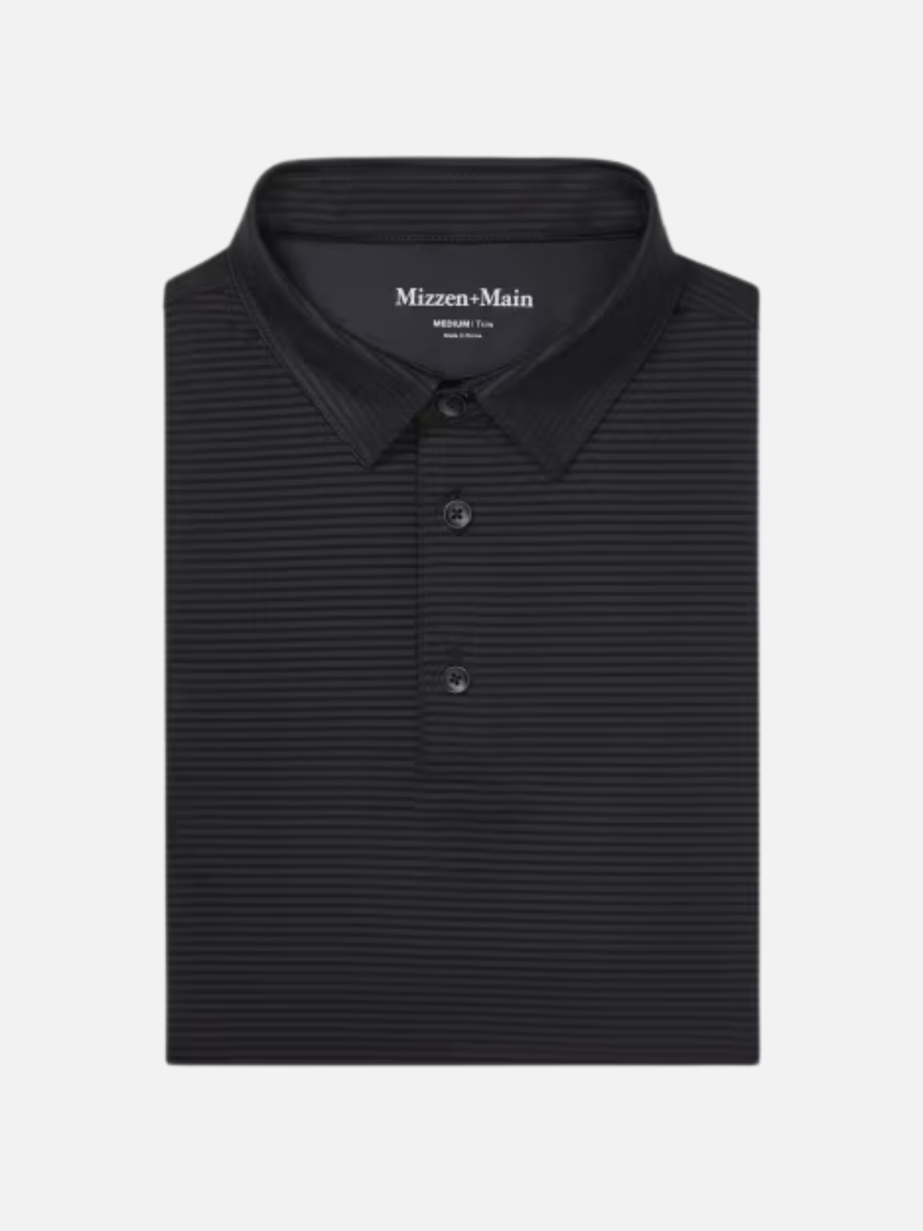 Mizzen + Main Copa SS Short Sleeve Polo Black Men's Performance Polo Shirt For Men Athens GA Georgia Kempt Menswear Store Near Me