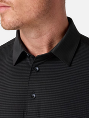 Mizzen + Main Copa SS Short Sleeve Polo Black Men's Performance Polo Shirt For Men Athens GA Georgia Kempt Menswear Store Near Me