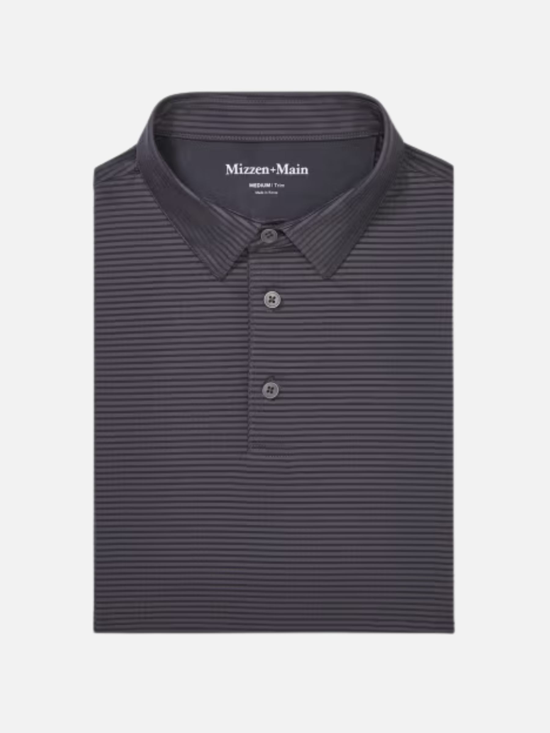 Mizzen + Main Copa Short Sleeve SS Polo Pewter Grey Men's Performance Fabric Polo For Men Athens GA Georgia Kempt Menswear Store Near Me