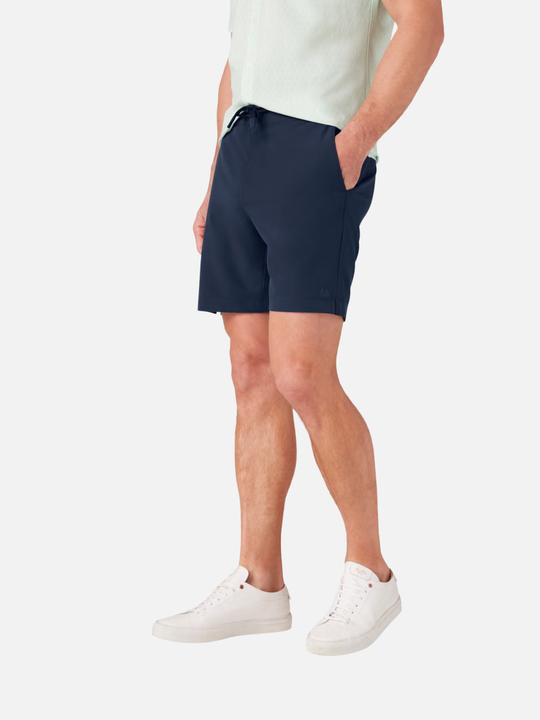 Mizzen + Main Deck  Short Navy Blue Solid Elastic Waistband Active Short Men's Bottoms For Men Spring Summer Athens GA Georgia Kempt Menswear Store Near Me