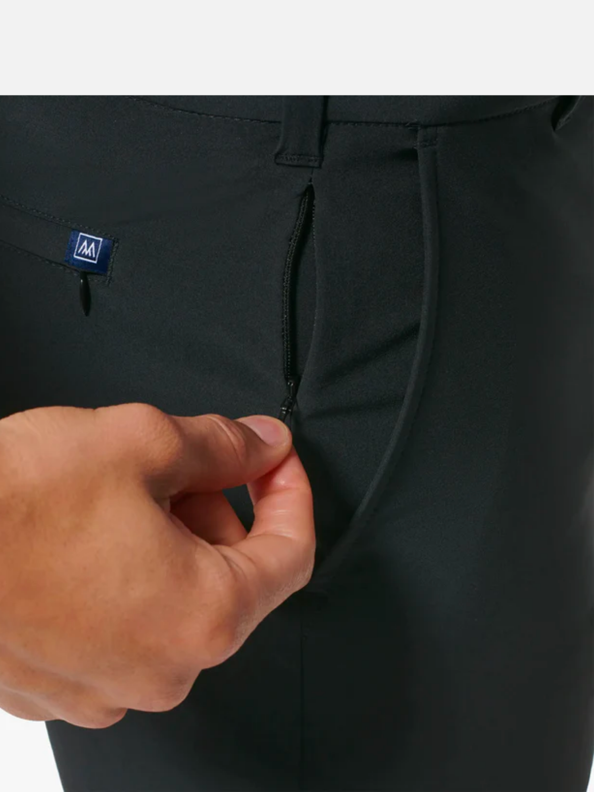 mizzen and main helmsman jogger pant solid black performance material business casual kempt athens ga georgia men's clothing store