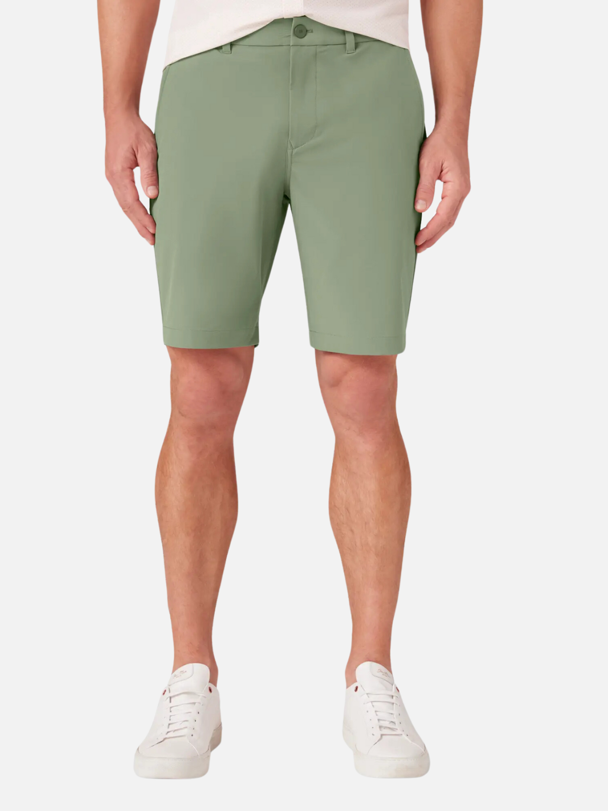 mizzen + main helmsman short sea spray green 7" inseam polyester spandex blend kempt athens ga georgia men's clothing store