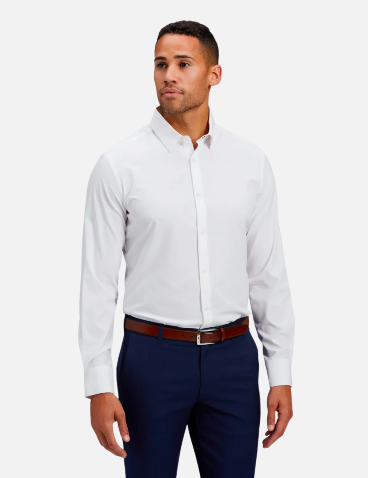 Mizzen + Main Leeward dress shirt ls long sleeve soft white solid button up kempt athens mens clothing store