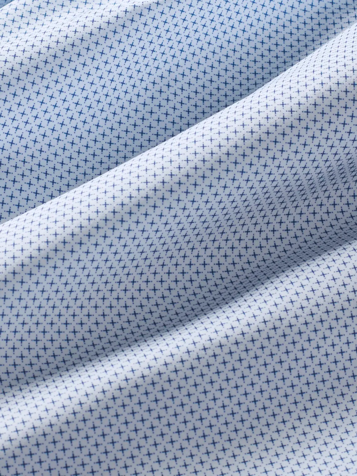 mizzen and main leeward ls long sleeve dress shirt performance material white plus print blue wrinkle resistant kempt athens ga georgia men's clothing store