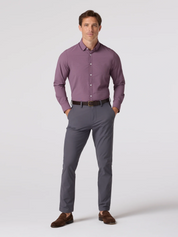 Mizzen + Main Leeward LS Long Sleeve Dress Shirt Eggplant Levi Plaid Men's Purple Formal Button Up Shirt For Men Athens GA Georgia Kempt Menswear Store Near Me