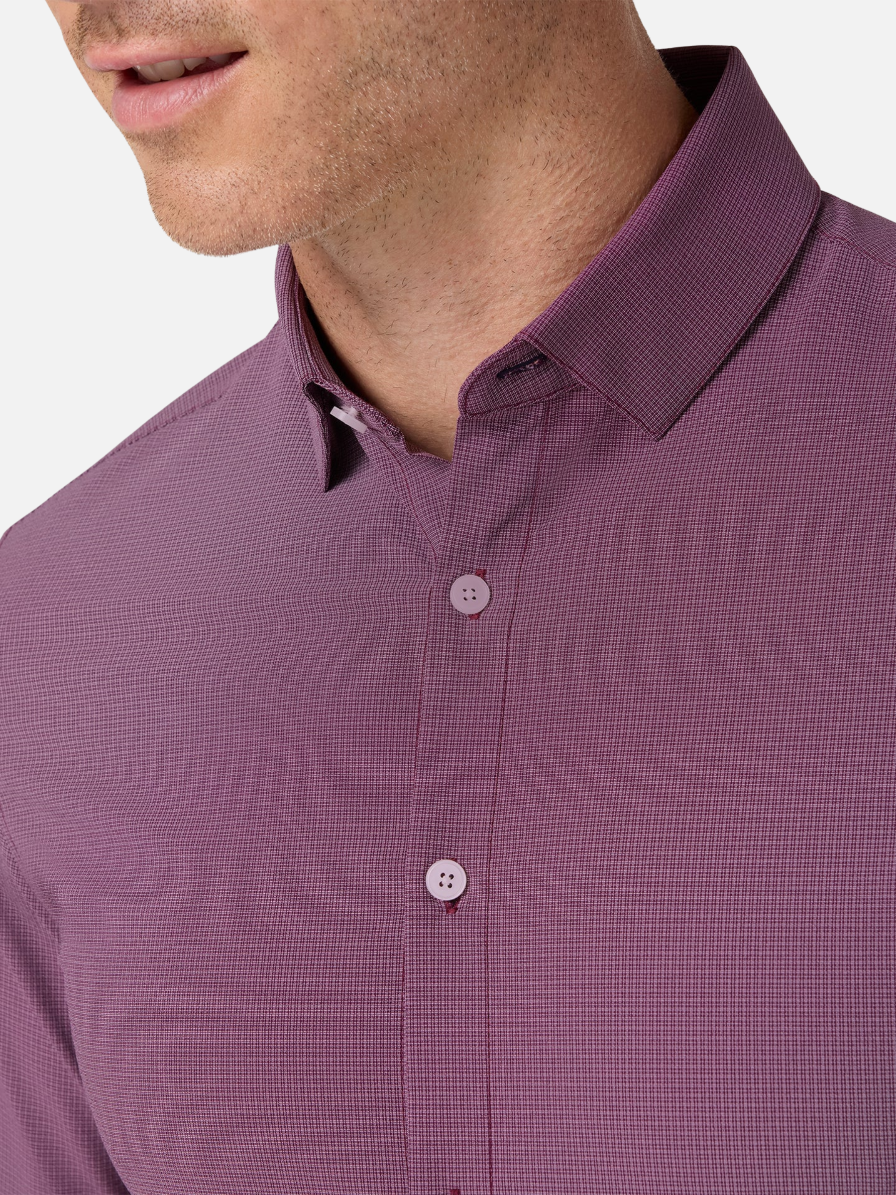 Mizzen + Main Leeward LS Long Sleeve Dress Shirt Eggplant Levi Plaid Men's Purple Formal Button Up Shirt For Men Athens GA Georgia Kempt Menswear Store Near Me