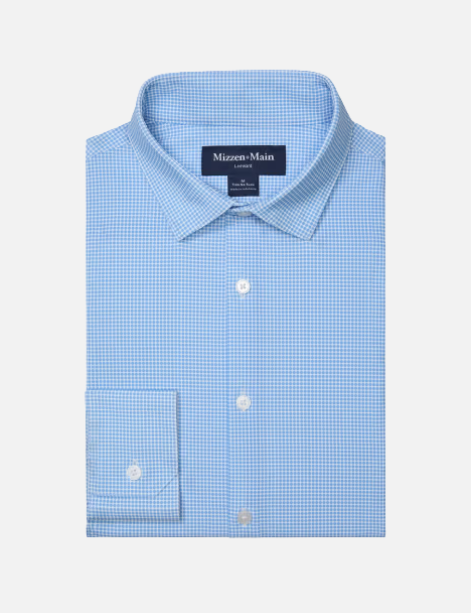 Mizzen + Main Leeward No Tuck Long Sleeve LS Dress Shirt Collared Button Down Provence Blue Circle Print Pattern For Men Athens GA Georgia Kempt Menswear Store Near Me