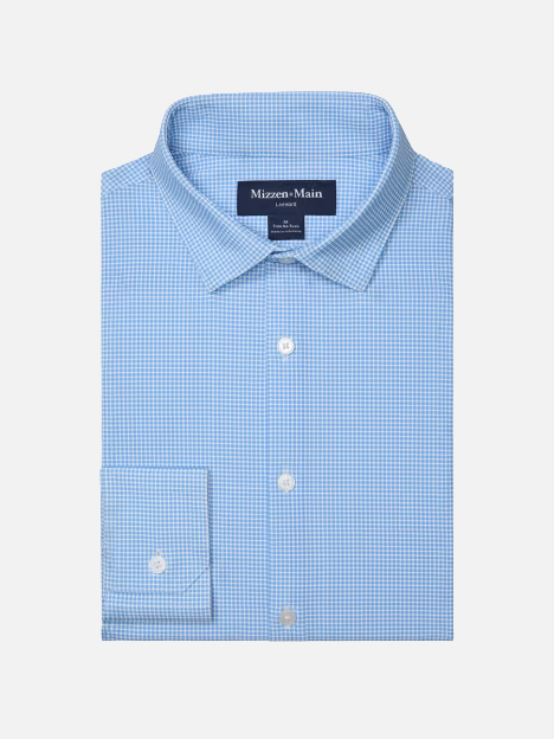 Mizzen + Main Leeward No Tuck Long Sleeve LS Dress Shirt Collared Button Down Provence Blue Circle Print Pattern For Men Athens GA Georgia Kempt Menswear Store Near Me