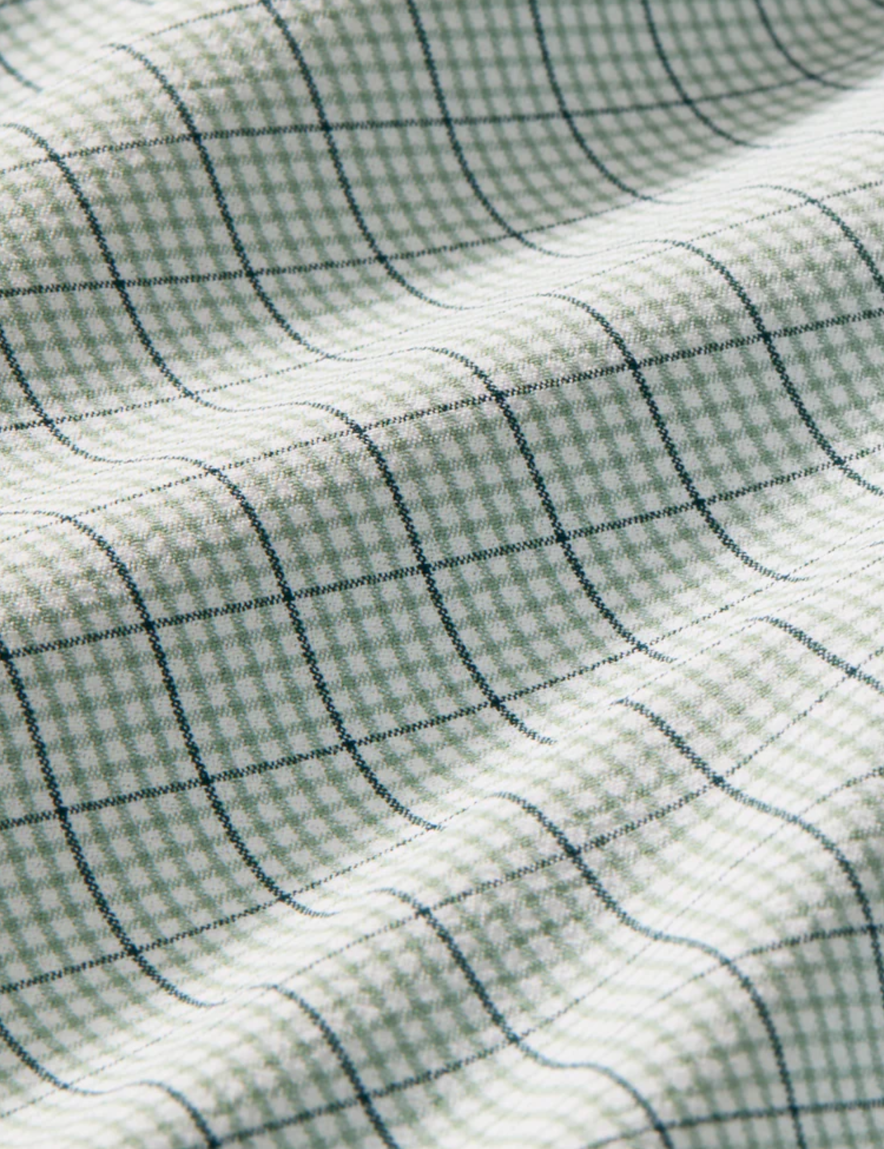 Mizzen + Main Leeward No Tuck LS Long Sleeve Dress Shirt Eucalyptus Mini Plaid Men's Formal Patterned Button-Up For Men Athens GA Georgia Kempt Menswear Near Me