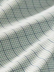 Mizzen + Main Leeward No Tuck LS Long Sleeve Dress Shirt Eucalyptus Mini Plaid Men's Formal Patterned Button-Up For Men Athens GA Georgia Kempt Menswear Near Me