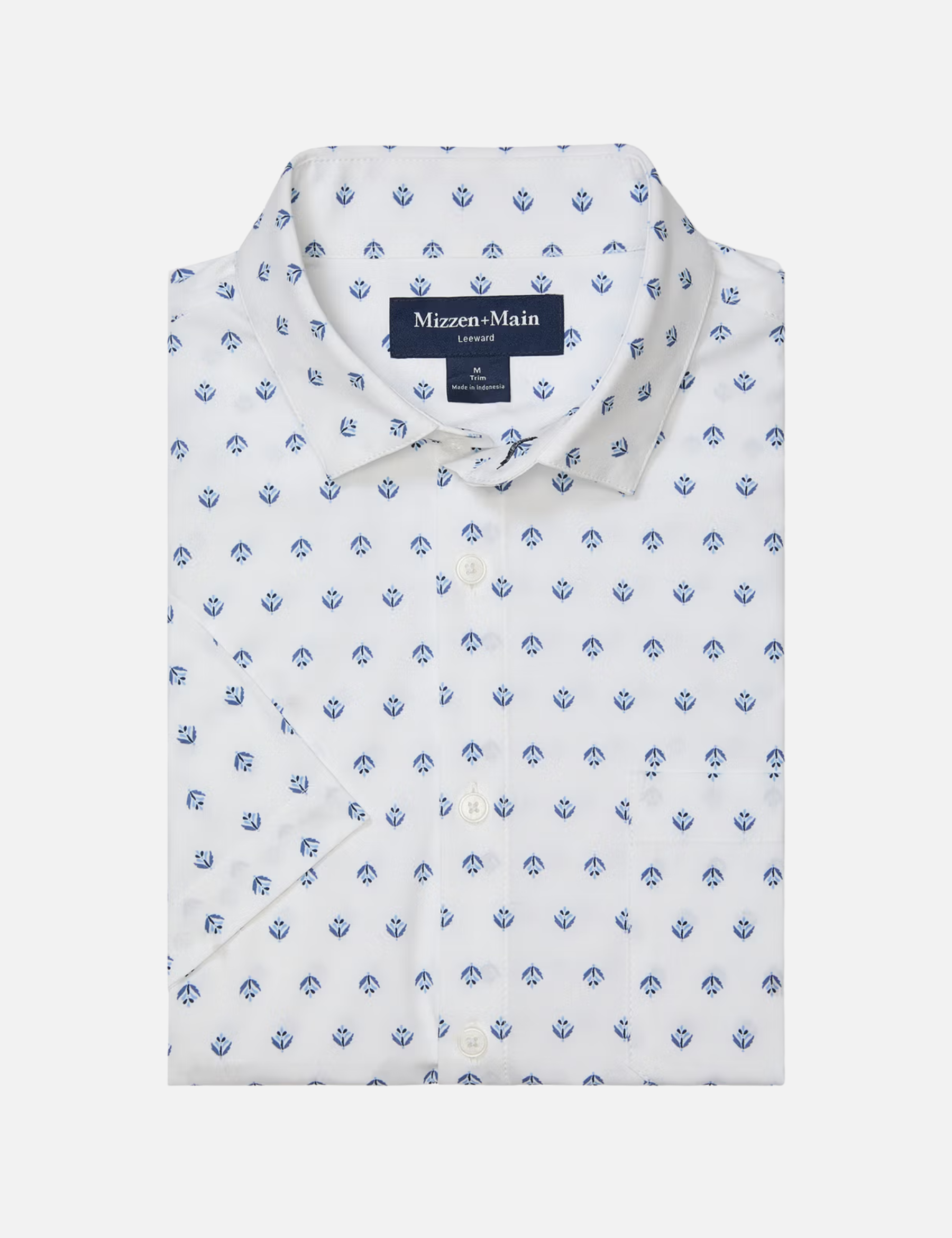 Mizzen + Main Leeward SS Dress Shirt Carolina Floral Geo No Tuck Men's Dress Shirt For Men Spring Summer Athens GA Georgia Kempt Menswear Store Near Me