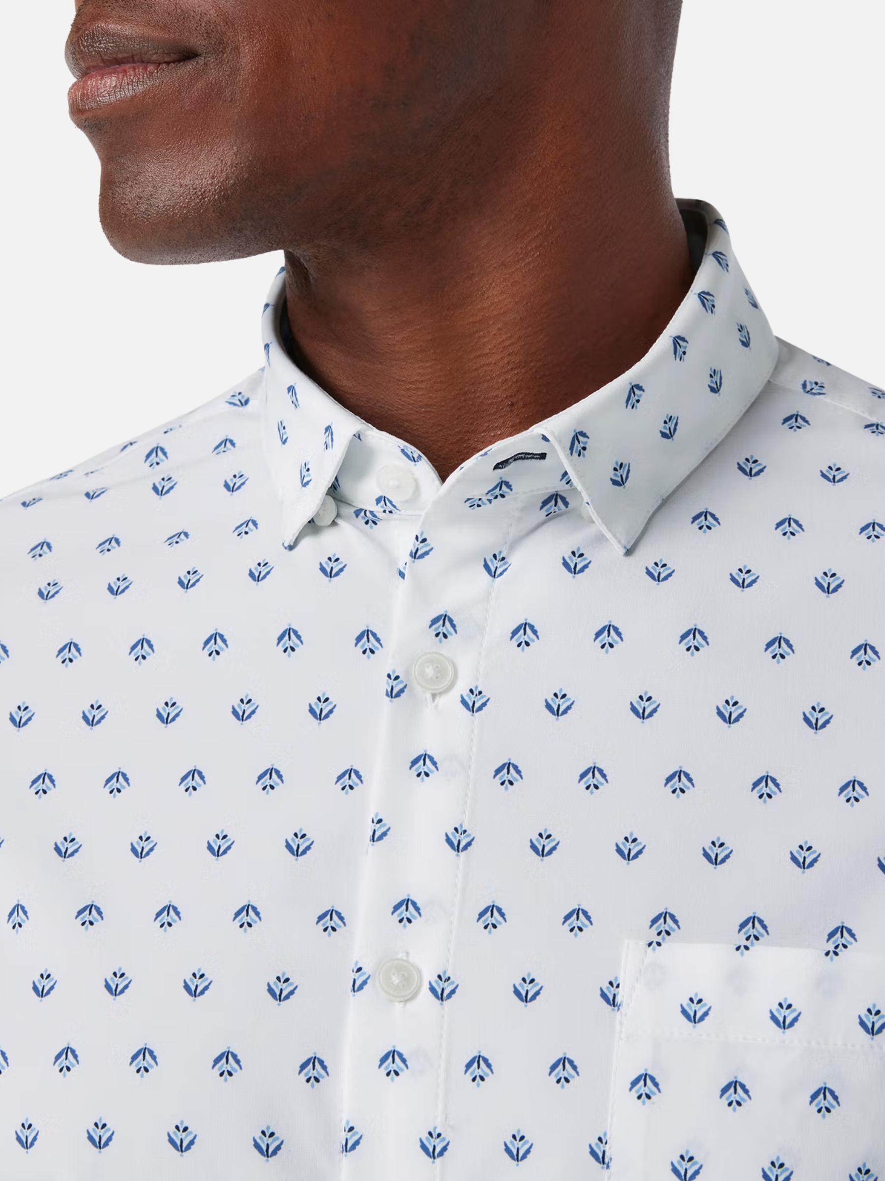 Mizzen + Main Leeward SS Dress Shirt Carolina Floral Geo No Tuck Men's Dress Shirt For Men Spring Summer Athens GA Georgia Kempt Menswear Store Near Me