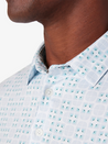 Mizzen Main Versa Short Sleeve Polo Nile Blue Gradient Casual Formal Men's Clothing Store Kempt Athens Georgia