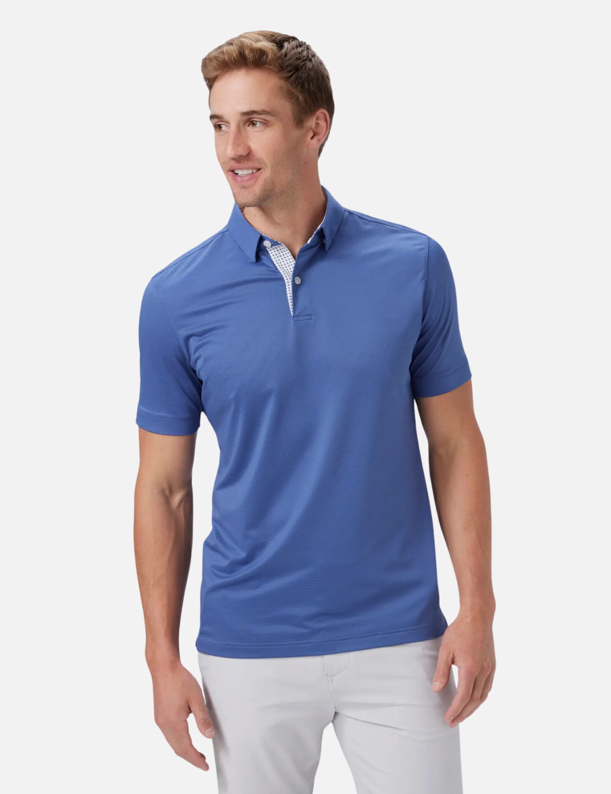 Mizzen + Main Halyard Polo Costal Fjord Solid Short Sleeve Polo Summer July 2024 Shirt Cooling Dress Button Down Mens Store Athens Georgia Kempt Athens Menswear