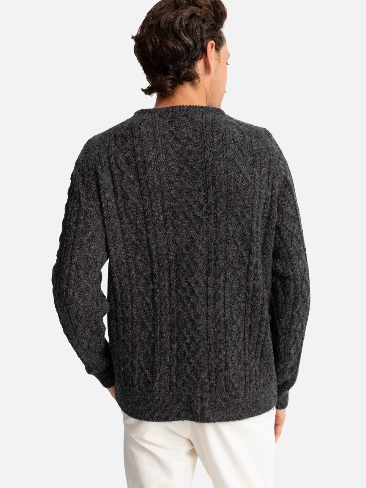 rhythm mohair wool blend fishermans cable knit crew neck sweater kempt athens ga georgia men's clothing store