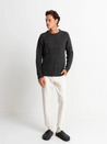 rhythm mohair wool blend fishermans cable knit crew neck sweater kempt athens ga georgia men's clothing store