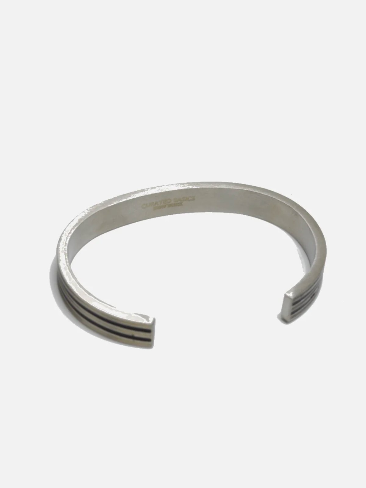 curated basics multi-striped steel cuff bracelet black silver kempt athens ga georgia men's clothing store jewelry