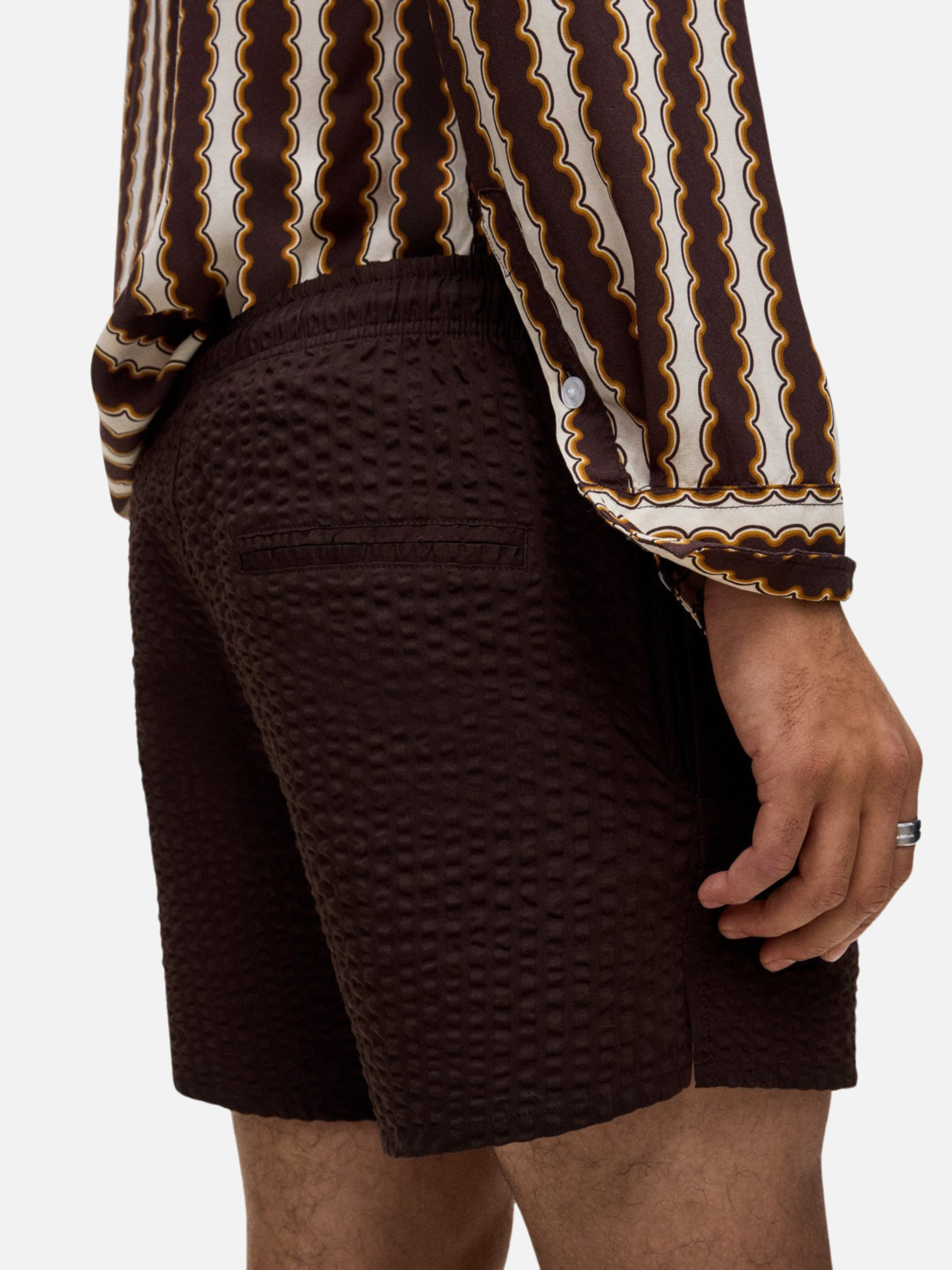 OAS Espresso Calo Swim Shorts Brown Men’s Swimwear Swimsuit Drawstring for Men Athens GA Georgia Kempt Menswear Store Near Me