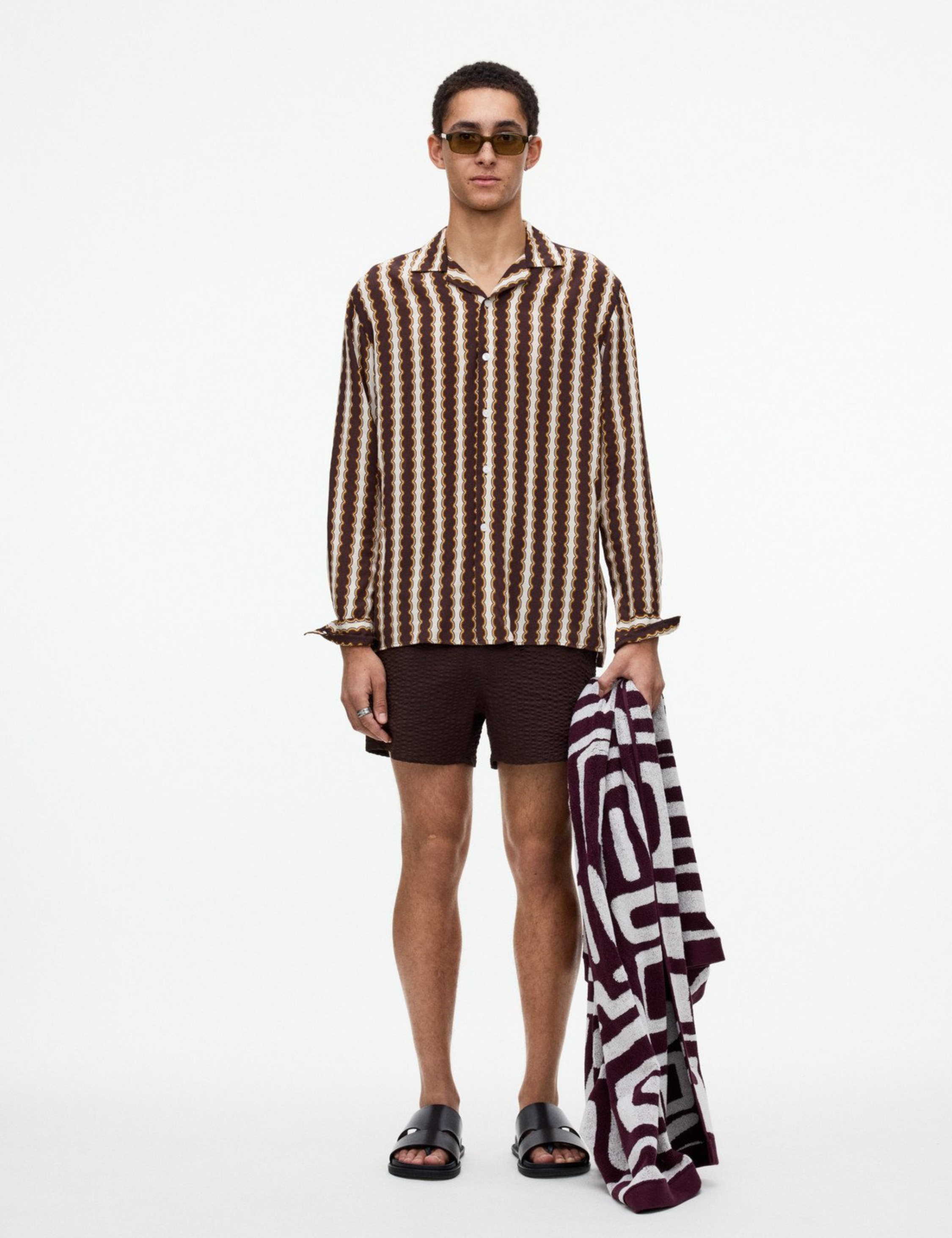 OAS Espresso Calo Swim Shorts Brown Men’s Swimwear Swimsuit Drawstring for Men Athens GA Georgia Kempt Menswear Store Near Me