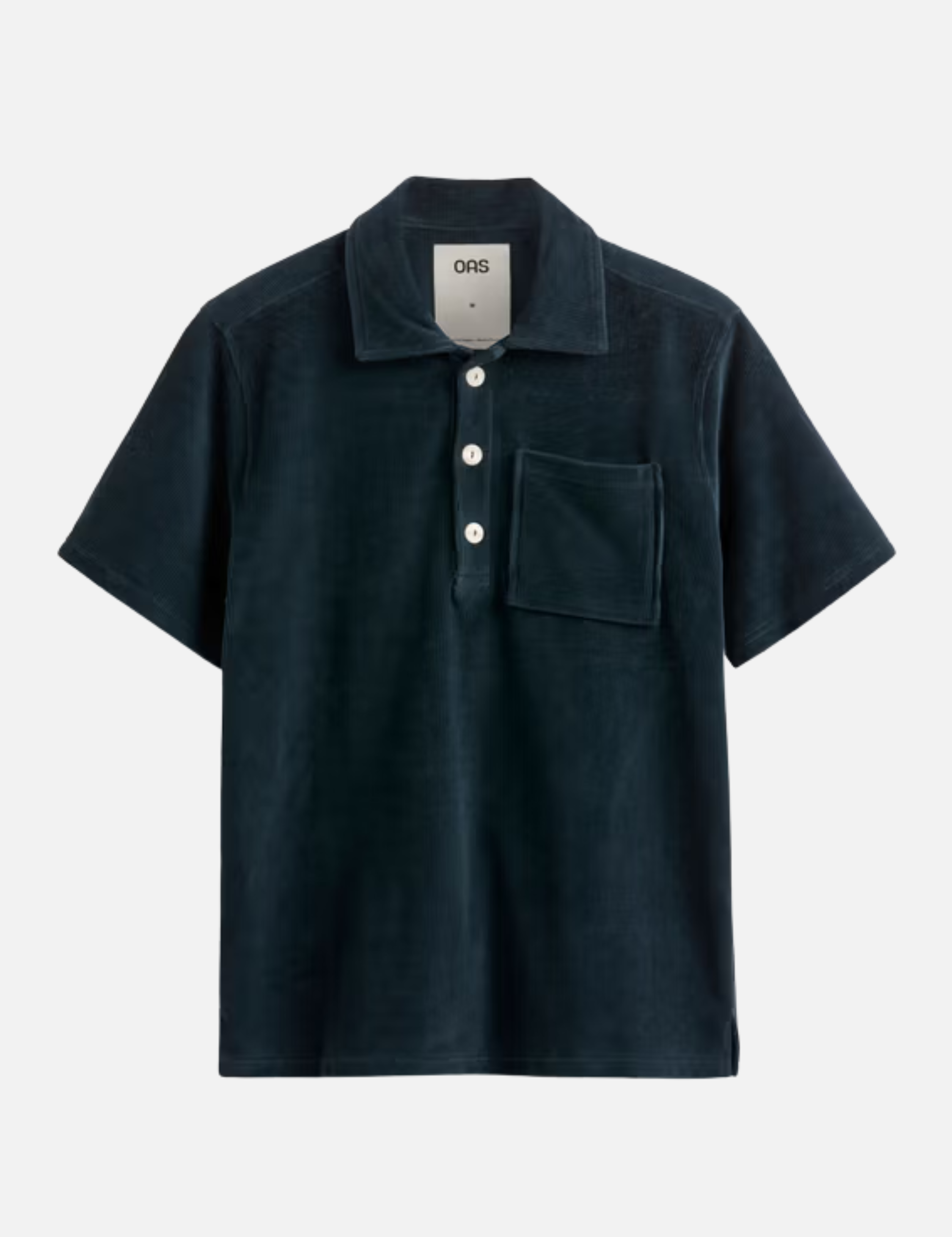 OAS Girona Shirt Dark Blue Navy Men's SS Short Sleeve Textured Collared  Top For Men Spring Summer Athens GA Georgia Kempt Menswear Store Near Me