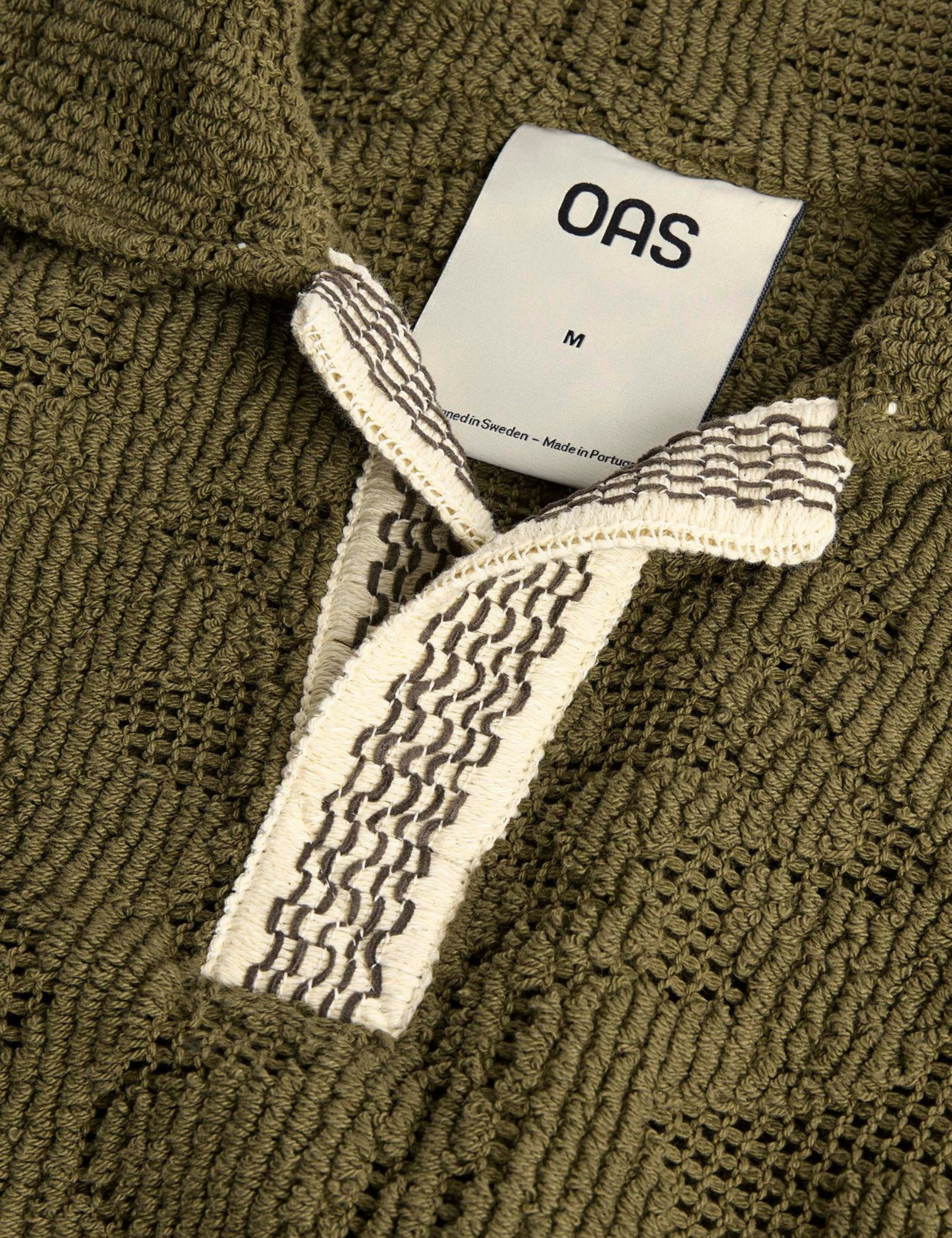 OAS Pine Green Verve Palmer Crochet Collared Men’s SS Short Sleeve Top for Men Athens GA Georgia Kempt Menswear Store Near Me 