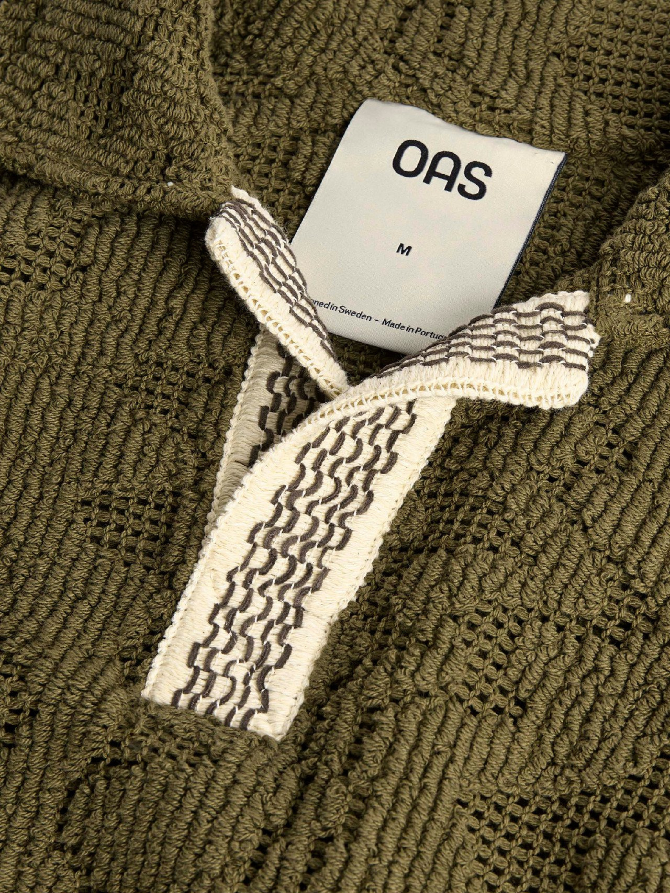 OAS Pine Green Verve Palmer Crochet Collared Men’s SS Short Sleeve Top for Men Athens GA Georgia Kempt Menswear Store Near Me 